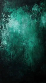 Vertical abstract field shows layered emerald green gradients