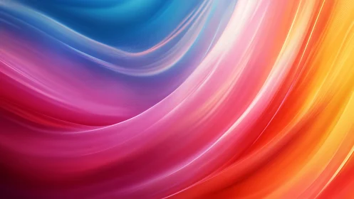 Chromatic light waves flow across radiant abstract gradient.