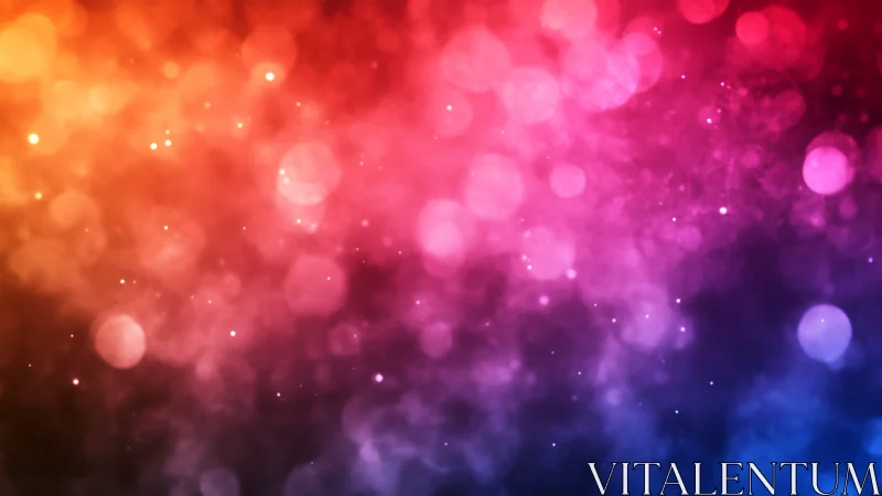 Defocused multicolor bokeh gradient shows smooth blur transitions