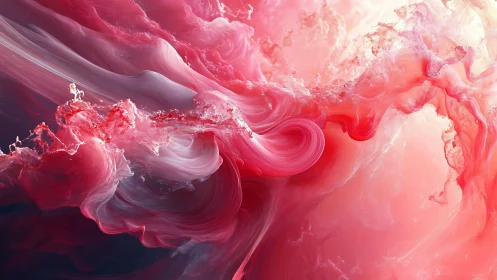 Crimson liquid swirl abstract in fluid dynamic motion.