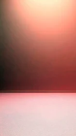 Soft rose light gently warms an empty minimalist room