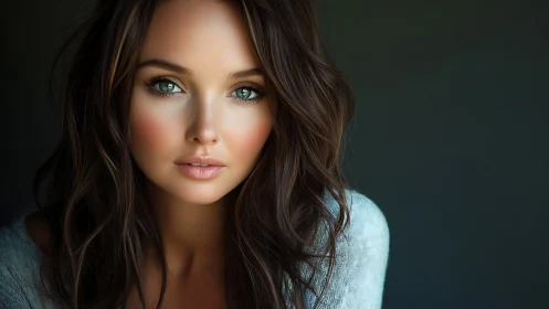 Quiet starlight settles in her eyes and softly holds time