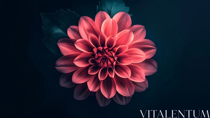 Luminous Dahlia: Digital Floral Study with Gradient Petals