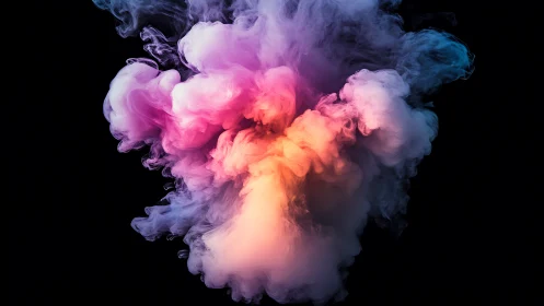 Color-cloud cosmos billows outward in radiant soft focus