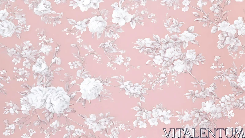 Blushing blossom ballet on soft pink vintage daydreams.