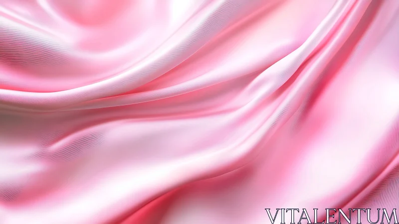 Pink satin folds rendered with high specular highlights and soft AO