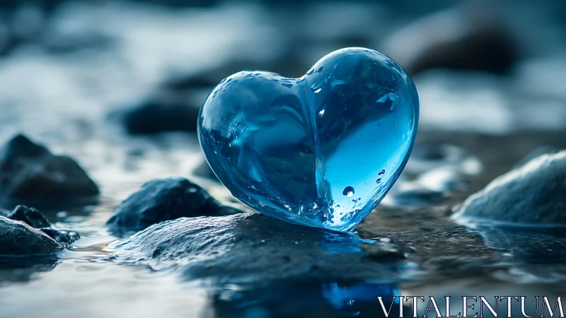 A Heart of Pure Water Rests in Nature's Embrace.