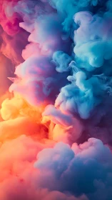 Billowing neon clouds collide in a dream-soaked color storm