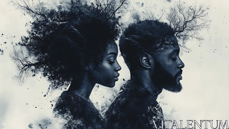 Rooted Reverie: Twin Souls Growing Forests From Memory.