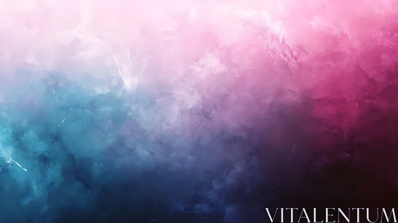 Dreamy pink and teal nebula cloud drifts across dark space