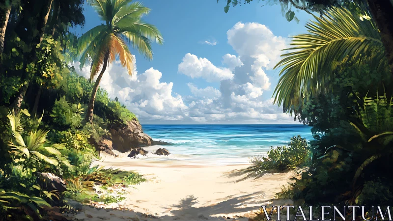 Tropical Gateway: Where Jungle Whispers Meet Azure Dreams.