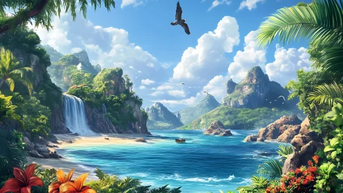 Tropical Paradise Unfolds Where Waterfalls Meet Turquoise Dreams