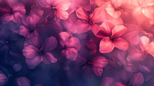 Dreamy Garden of Pink Petals Unfolding.