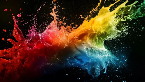 Color storms collide midair and carve a neon tidal horizon