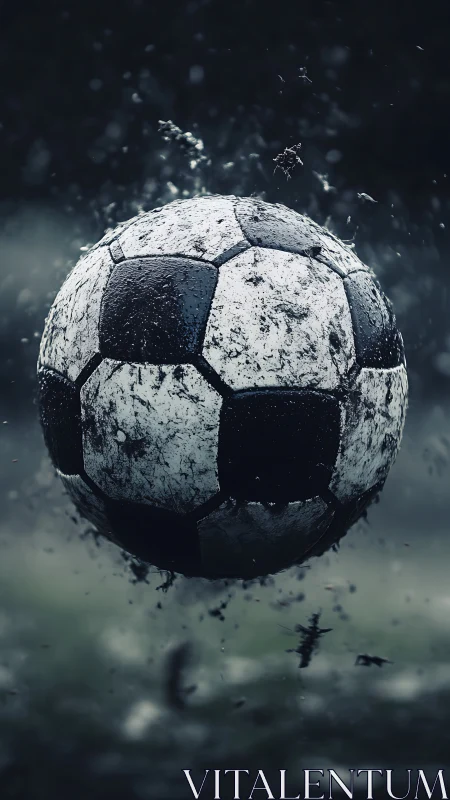 Hydrodynamic midair capture of mud saturated football sphere.