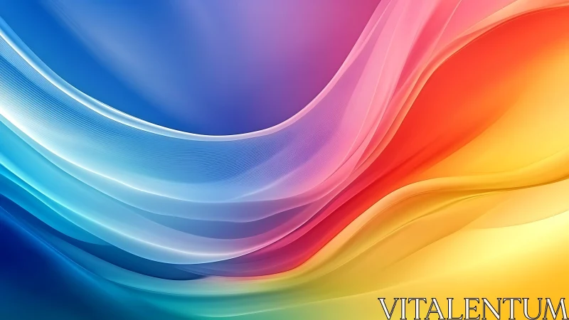 Colorful flowing gradient waves with smooth light curves.