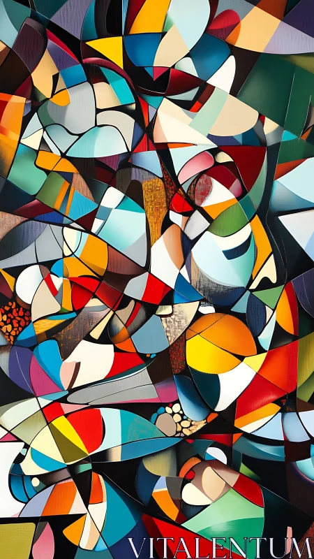 Dynamic geometric abstraction explores layered chromatic planes