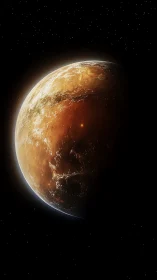 Burnished desert world leans into starlit cosmic hush