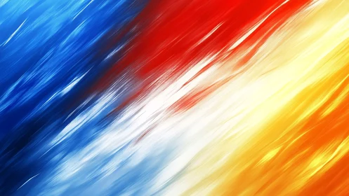 Triadic color motion streaks with dynamic diagonal energy.