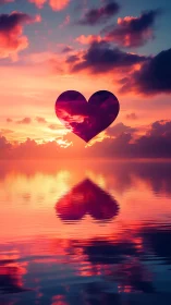 Heart Eclipse Over Burning Waters.