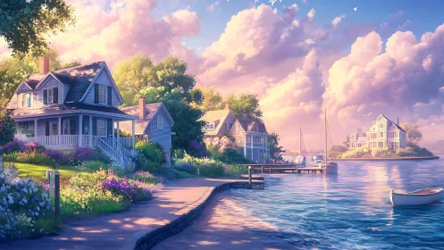 Luminescent Architectural Seascape with Volumetric Cloud Rendering and Atmospheric Perspective