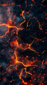 Lava Network Cracks. Glowing molten pathways through dark stone.