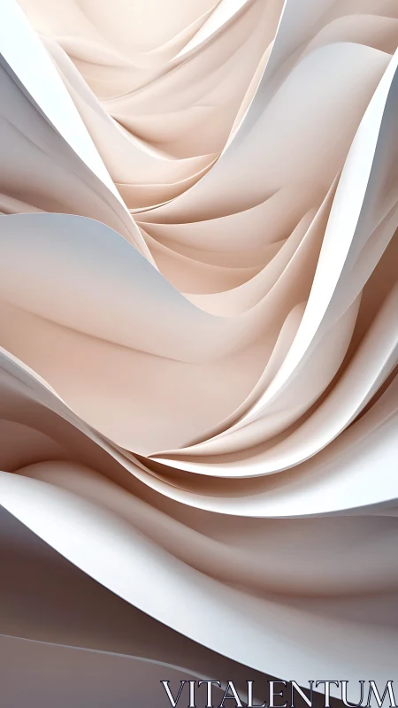 Soft sculpted folds flow in luminous neutral layers.