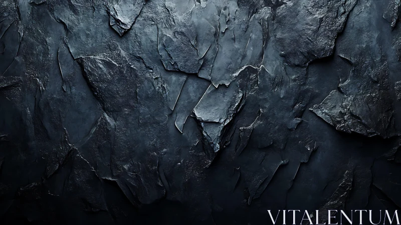 Dark Slate Stone Texture Background in Realistic Style.
