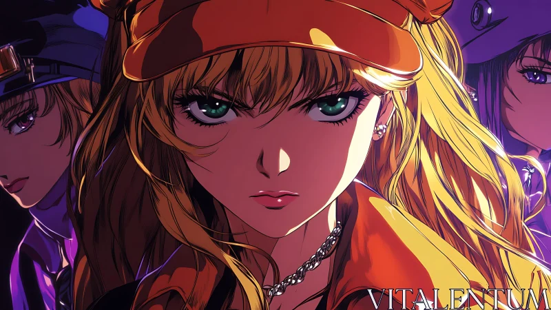 Fierce neon-eyed captain leads her shadowlit street squad