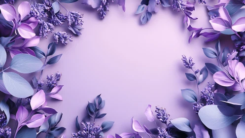 Lavender leaf chorus quietly frames a dreamy lilac stage