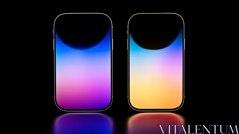 Dual Gradient Smartphone Display Visualization with Chromatic Separation.