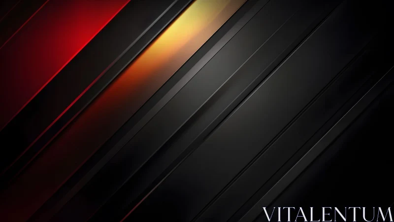 Sleek diagonal black stripes with red and gold gradient highlights.