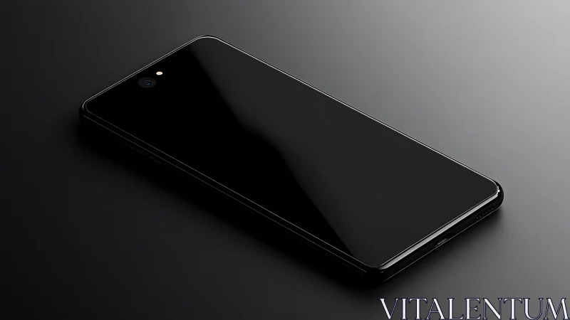 Black Smartphone Rendered Against Gradient Background