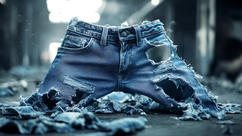 Shattered Blue: Denim's Explosive Urban Rebellion.