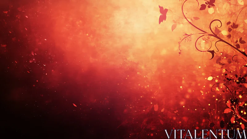 Autumn Leaves Dance in Warm Golden Glow.