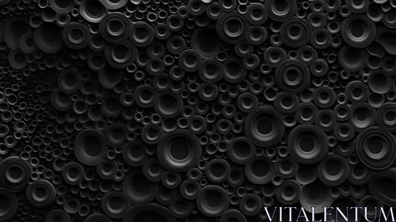 Midnight echo rings swirl in layered monochrome depthscape.