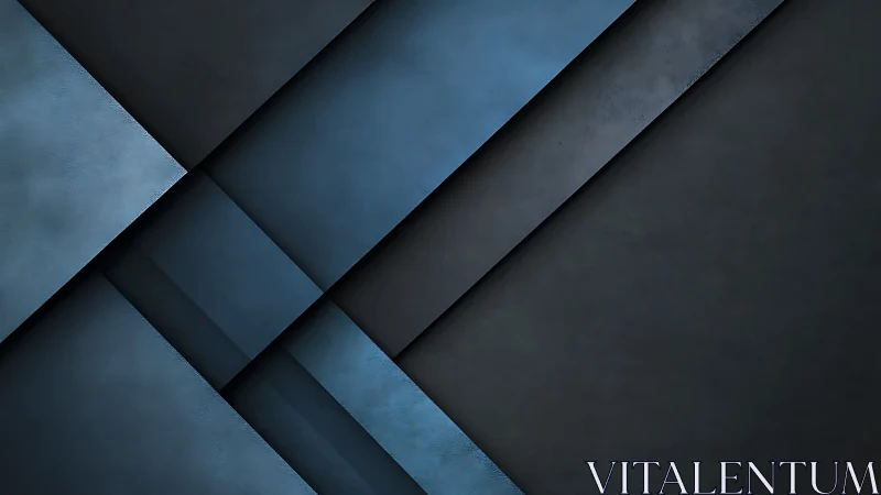 Midnight steel panels crossing in cool geometric hush.