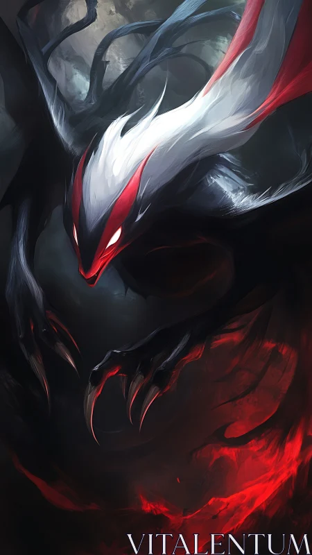 Nocturnal umbral entity with taloned vortex emergence.