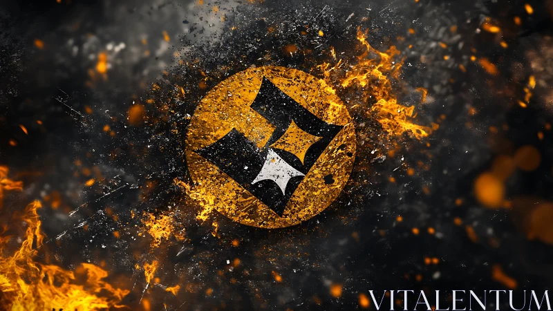 Diamond Star Ablaze: Geometric Fury Ignites the Void.