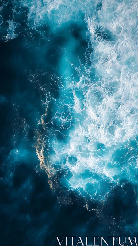 Aerial ocean turbulence with high-contrast wave geometry.