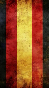 Vertical tricolor bands with distressed textured finish.