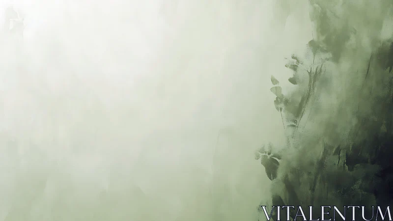 Soft misty green horizon drifts into gentle abstract calm