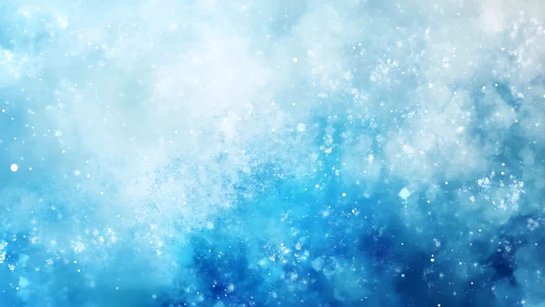 Snow-kissed skyburst of frosted blues and drifting light.