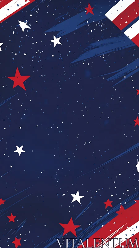Bold starry banner celebrates a classic patriotic night sky