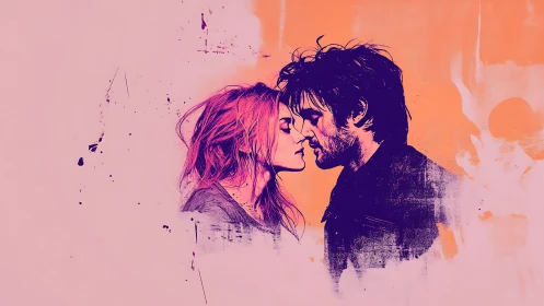 Two Hearts Converge in Watercolor Dreams