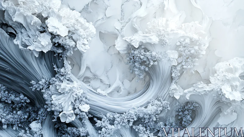 Fractal iceflow relief with sculpted crystalline bloom forms.