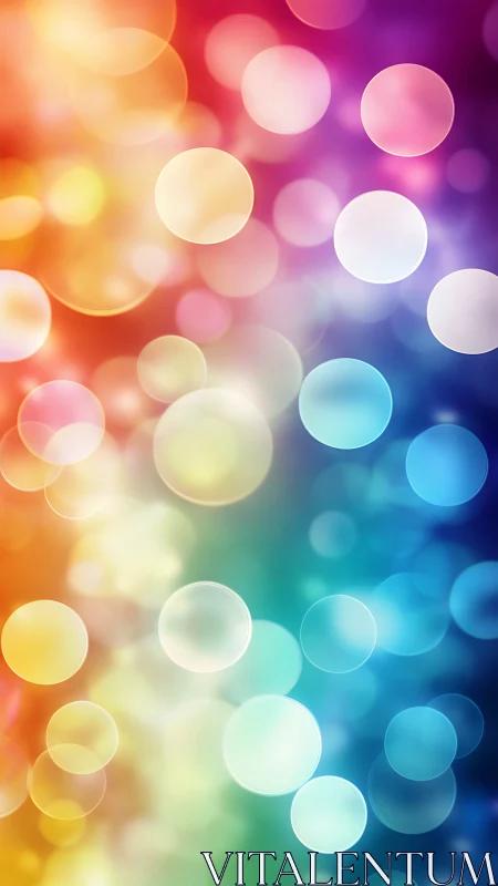 Multicolored bokeh circles overlay digital abstract background