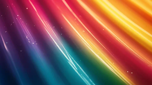 Iridescent curved light streaks form a chromatic gradient field