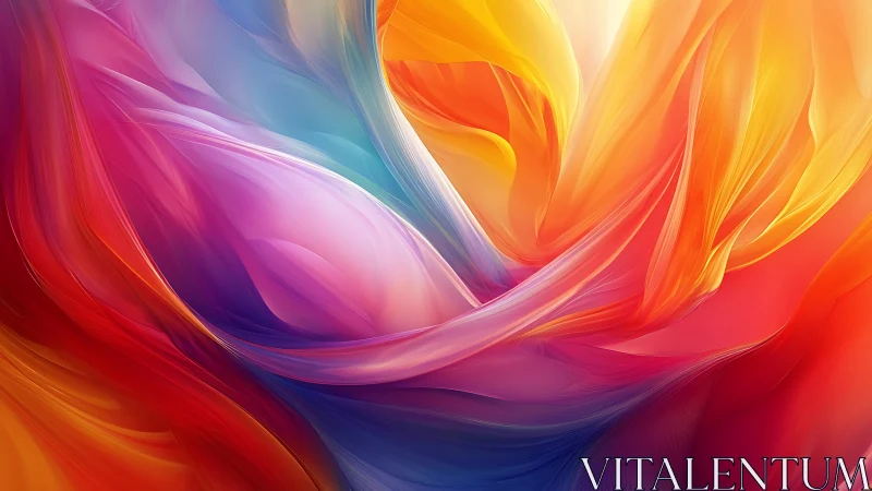 Flowing ribbons of color swirl in luminous abstract motion.