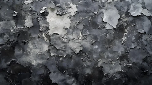 Textured Abstract Wall With Peeling Gray Paint, Industrial Style.